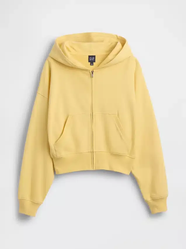 Bluza z kapturem z miękkiej dzianiny frotte „Vintage”