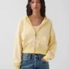 Bluza z kapturem z miękkiej frotte Vintagesoft, oversize, z zamkiem i klinowym krojem