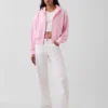 Bluza z kapturem z miękkiej frotte Vintagesoft, oversize, z zamkiem i klinowym krojem