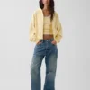 Bluza z kapturem z miękkiej frotte Vintagesoft, oversize, z zamkiem i klinowym krojem