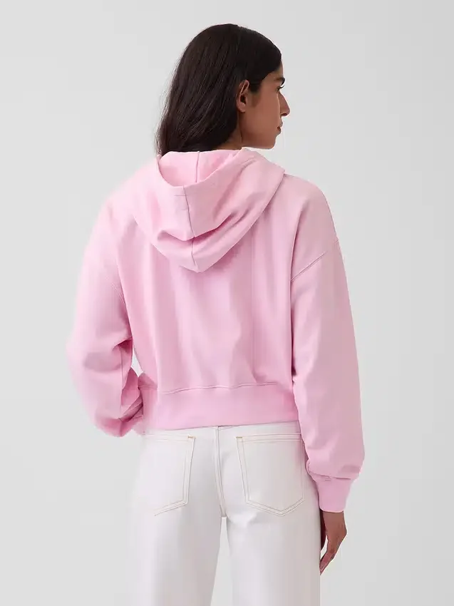 Bluza z kapturem z miękkiej frotte Vintagesoft, oversize, z zamkiem i klinowym krojem
