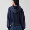 Bluza z kapturem z miękkiej frotte Vintagesoft, oversize, z zamkiem i klinowym krojem