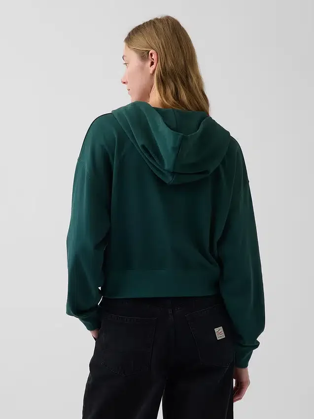 Bluza z kapturem z miękkiej frotte Vintagesoft, oversize, z zamkiem i klinowym krojem