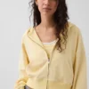 Bluza z kapturem z miękkiej frotte Vintagesoft, oversize, z zamkiem i klinowym krojem