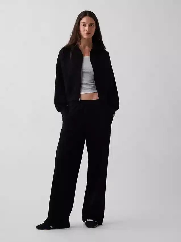 Bluza z kapturem z miękkiej frotte Vintagesoft, oversize, z zamkiem i klinowym krojem