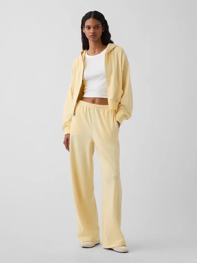 Bluza z kapturem z miękkiej frotte Vintagesoft, oversize, z zamkiem i klinowym krojem