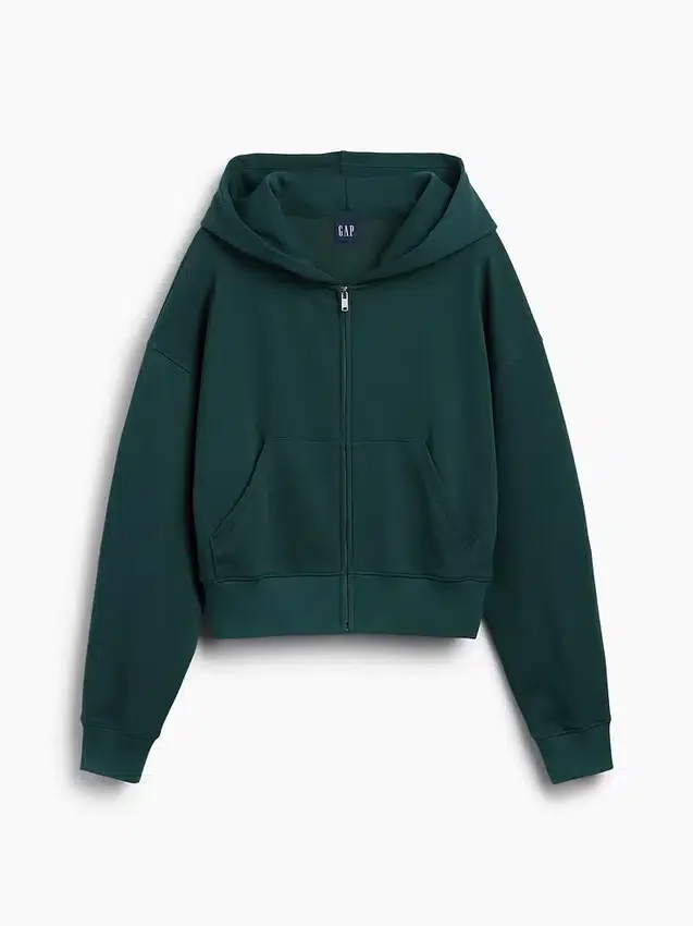 Bluza z kapturem z miękkiej frotte Vintagesoft, oversize, z zamkiem i klinowym krojem