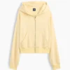 Bluza z kapturem z miękkiej frotte Vintagesoft, oversize, z zamkiem i klinowym krojem