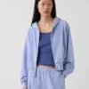 Bluza z kapturem z miękkiej frotte Vintagesoft, oversize, z zamkiem i klinowym krojem
