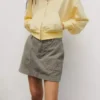 Bluza z kapturem z miękkiej frotte Vintagesoft, oversize, z zamkiem i klinowym krojem