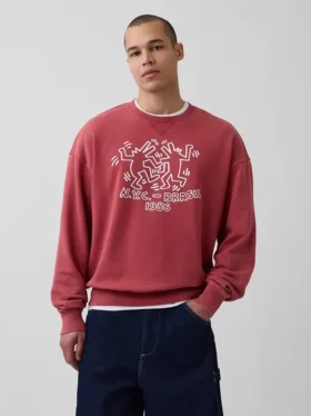 Bluza z logo Keith Haring z grubej dzianiny