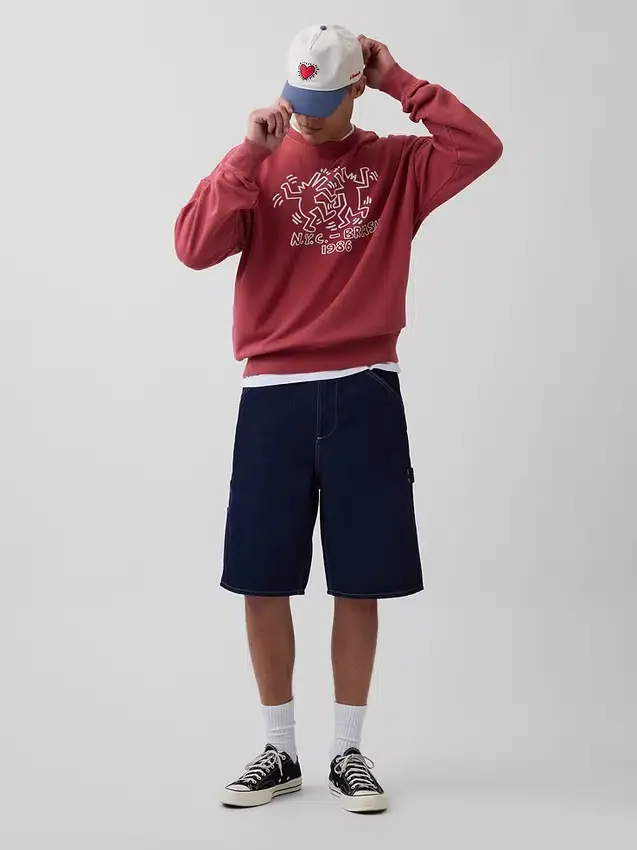 Bluza z logo Keith Haring z grubej dzianiny