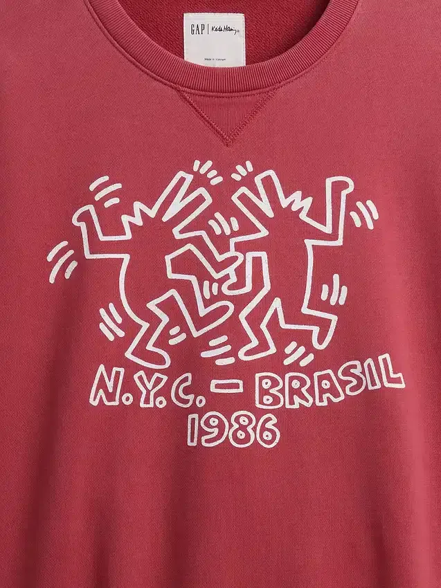 Bluza z logo Keith Haring z grubej dzianiny