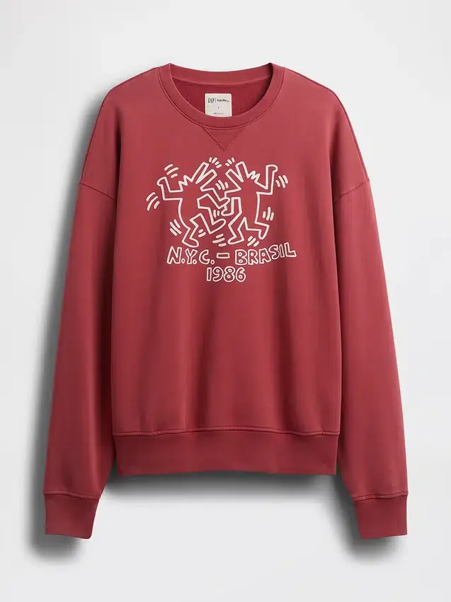 Bluza z logo Keith Haring z grubej dzianiny