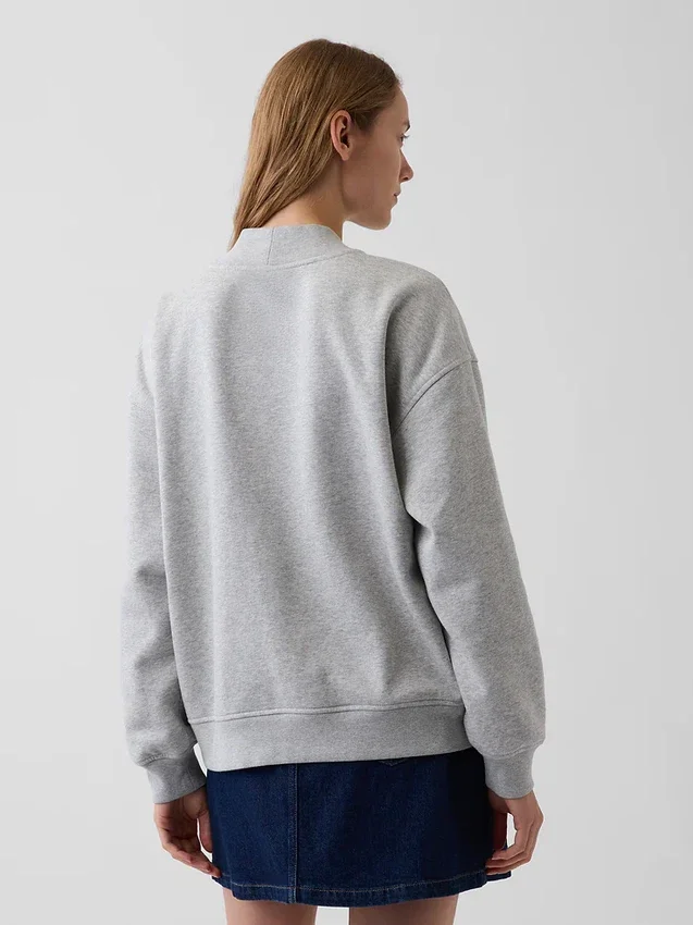 Bluza z logo Vintagesoft Oversized z golfem