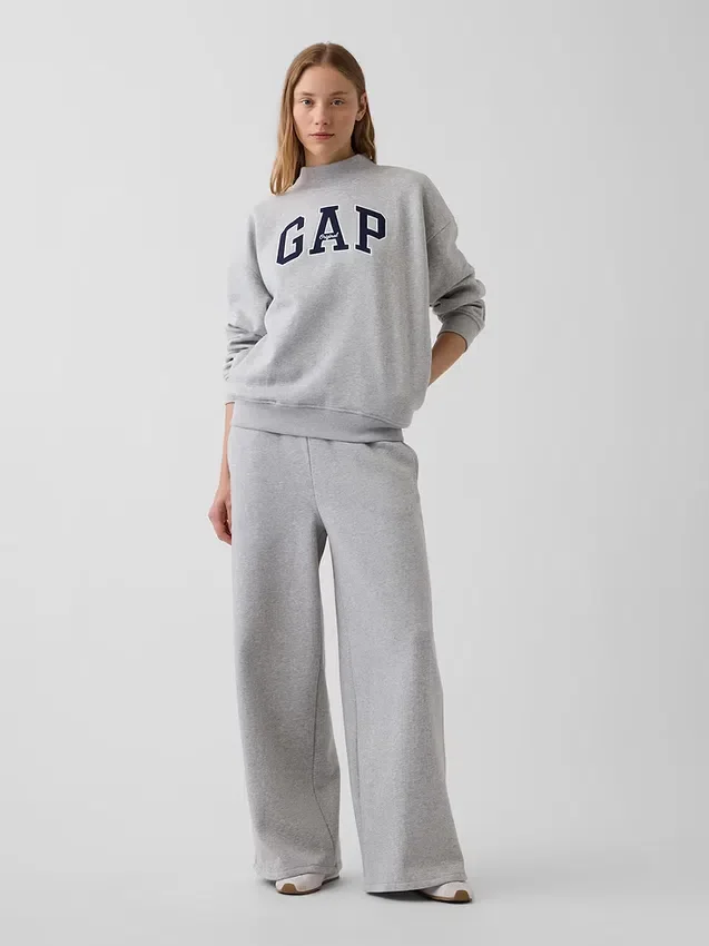 Bluza z logo Vintagesoft Oversized z golfem