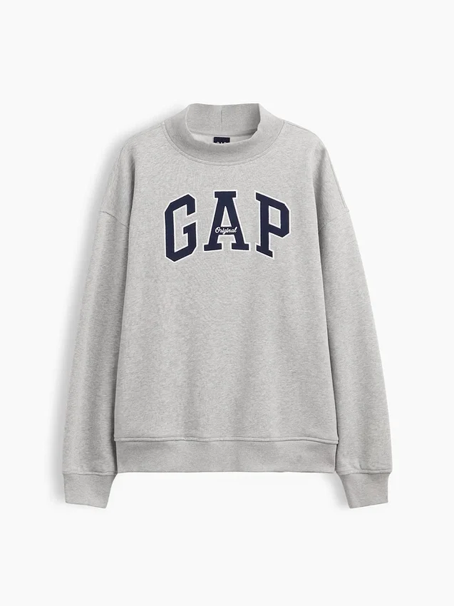 Bluza z logo Vintagesoft Oversized z golfem