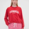 Bluza z nadrukiem logo GAP × Summer Fridays w stylu oversize z raglanowymi rękawami