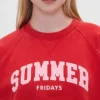 Bluza z nadrukiem logo GAP × Summer Fridays w stylu oversize z raglanowymi rękawami