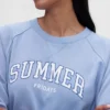 Bluza z nadrukiem logo GAP × Summer Fridays w stylu oversize z raglanowymi rękawami