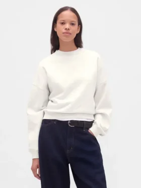 Bluza z okrągłym dekoltem i klinowym wykończeniem Vintagesoft