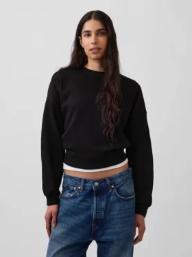 Bluza z okrągłym dekoltem i klinowym wykończeniem Vintagesoft