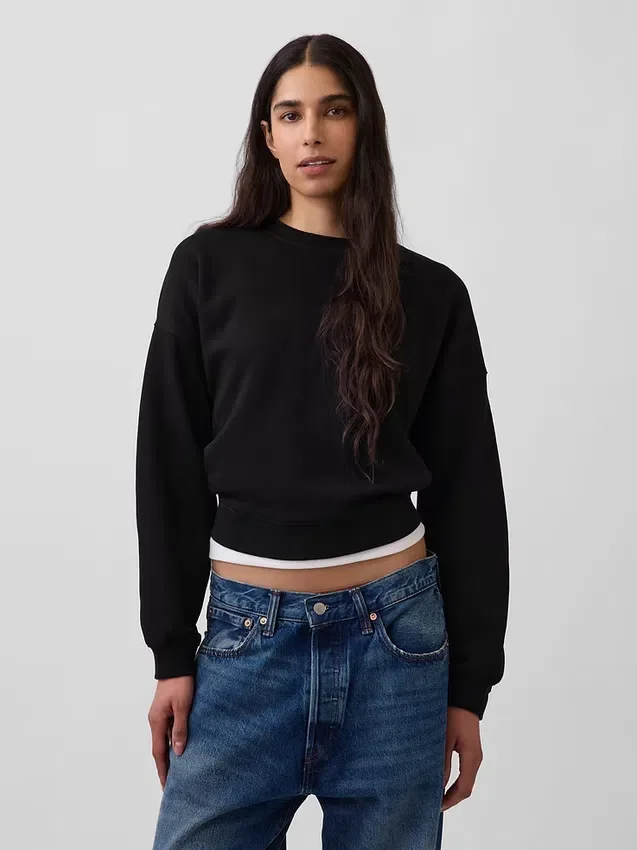 Bluza z okrągłym dekoltem i klinowym wykończeniem Vintagesoft