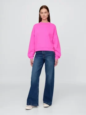 Bluza z okrągłym dekoltem i klinowym wykończeniem Vintagesoft