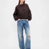 Bluza z okrągłym dekoltem i klinowym wykończeniem Vintagesoft
