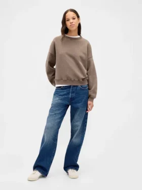 Bluza z okrągłym dekoltem i klinowym wykończeniem Vintagesoft