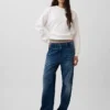 Bluza z okrągłym dekoltem i klinowym wykończeniem Vintagesoft