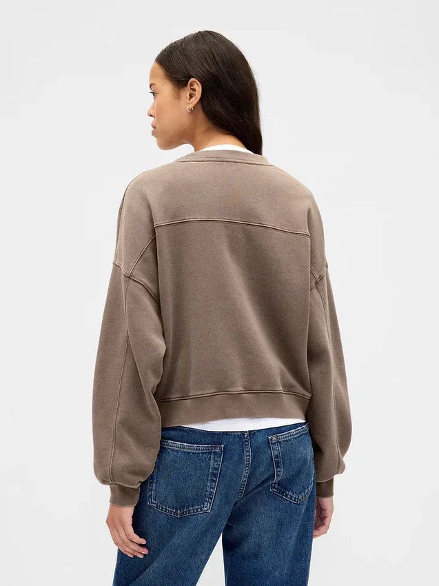 Bluza z okrągłym dekoltem i klinowym wykończeniem Vintagesoft