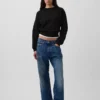 Bluza z okrągłym dekoltem i klinowym wykończeniem Vintagesoft