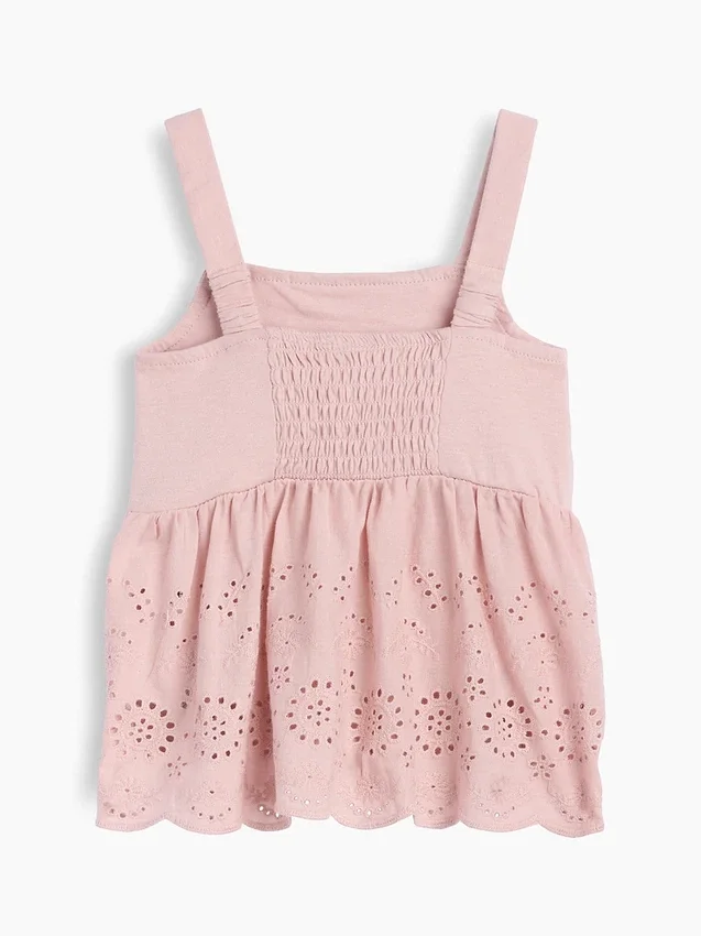 Bluzka dla niemowląt i Maluchów z ażurowym wykończeniem