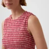 Bluzka z marszczonym peplum w kratkę