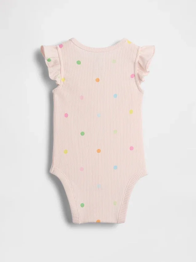 Body „Baby First Favorites” z drobnym prążkiem w kropki