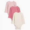 Body „Baby First Favorites” z dzianiny typu tinyrib (zestaw 3 szt.)