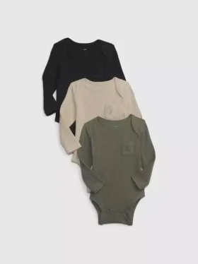 Body „Baby First Favorites” z dzianiny typu tinyrib (zestaw 3 szt.)