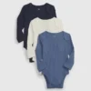 Body „Baby First Favorites” z dzianiny typu tinyrib (zestaw 3 szt.)