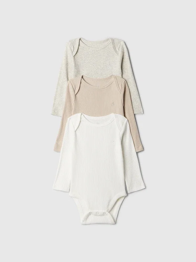Body „Baby First Favorites” z dzianiny typu tinyrib (zestaw 3 szt.)