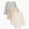 Body „Baby First Favorites” z dzianiny typu tinyrib (zestaw 3 szt.)