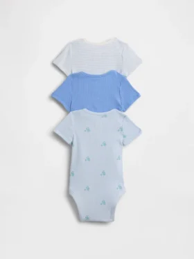 Body „Baby First Favorites” z dzianiny typu tinyrib (zestaw 3 szt.)