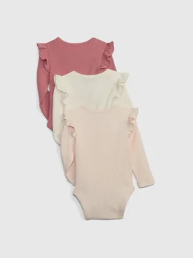 Body „Baby First Favorites” z dzianiny typu tinyrib (zestaw 3 szt.)