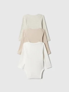 Body „Baby First Favorites” z dzianiny typu tinyrib (zestaw 3 szt.)