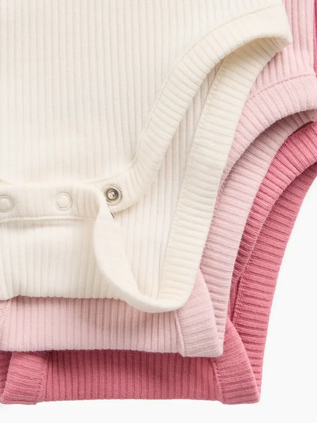 Body „Baby First Favorites” z dzianiny typu tinyrib (zestaw 3 szt.)
