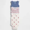 Body bez rękawów z kieszenią „Baby First Favorites” z dzianiny Tinyrib (pakiet 3 szt.)
