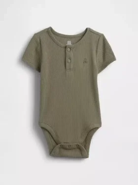 Body dla niemowląt „Baby First Favorites” z dzianiny Tinyrib typu Henley