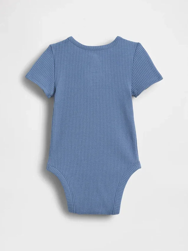 Body dla niemowląt „Baby First Favorites” z dzianiny Tinyrib typu Henley