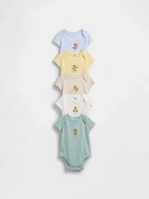Body z bawełny organicznej „Baby First Favorites” (pakiet 5 sztuk)