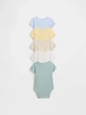 Body z bawełny organicznej „Baby First Favorites” (pakiet 5 sztuk)